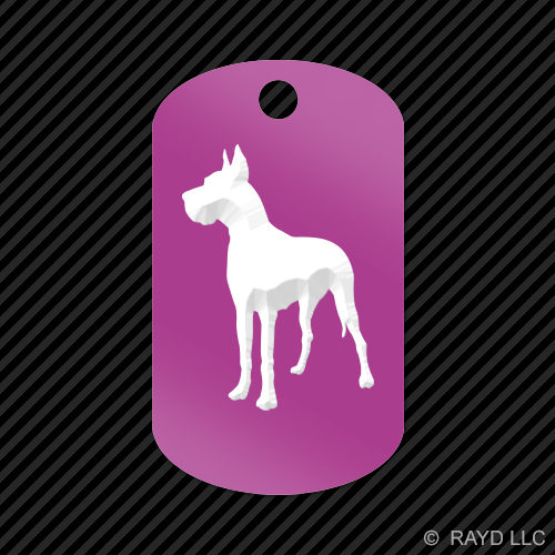 Great Dane Keychain GI dog tag engraved many colors dog canine pet - Picture 8 of 12