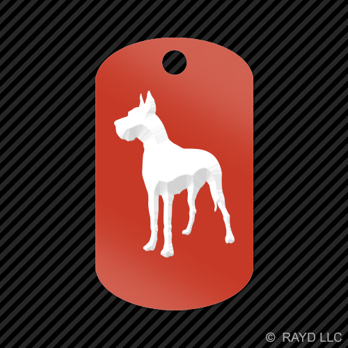 Great Dane Keychain GI dog tag engraved many colors dog canine pet - Picture 12 of 12