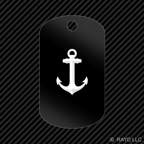 Boat Anchor Keychain GI dog tag engraved many colors #1 - Picture 2 of 12