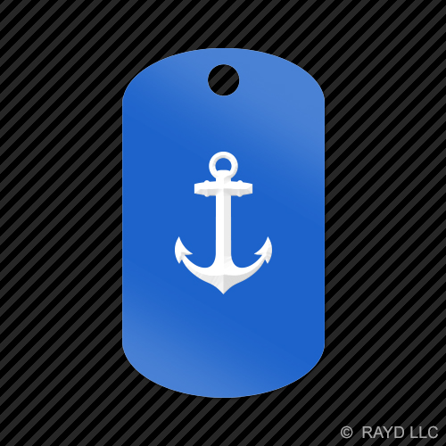 Boat Anchor Keychain GI dog tag engraved many colors #1 - Picture 6 of 12