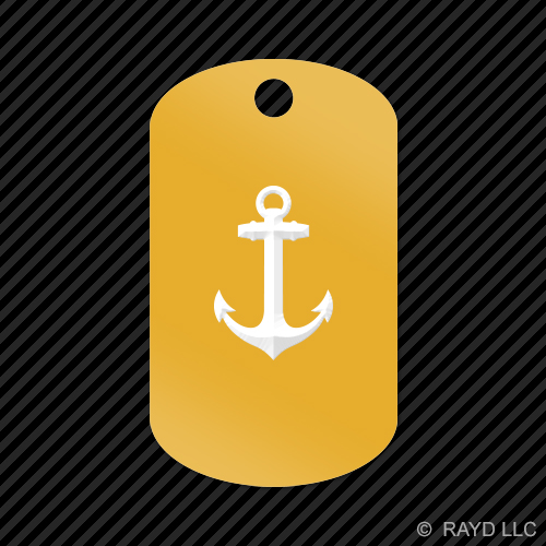 Boat Anchor Keychain GI dog tag engraved many colors #1 - Picture 10 of 12