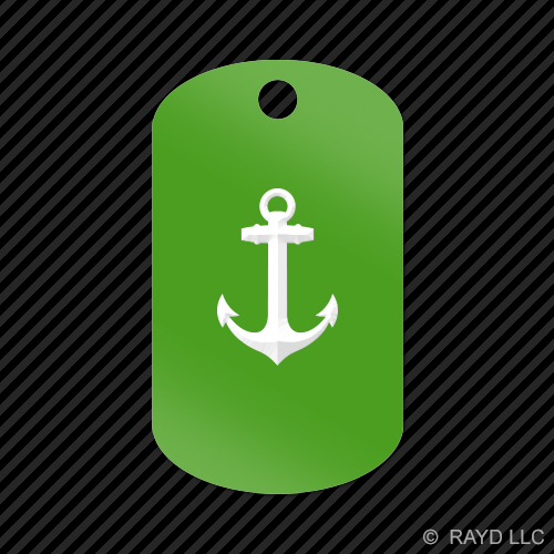 Boat Anchor Keychain GI dog tag engraved many colors #1 - Picture 5 of 12