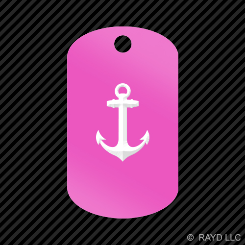 Boat Anchor Keychain GI dog tag engraved many colors #1 - Picture 9 of 12