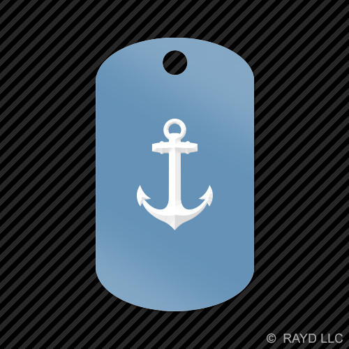 Boat Anchor Keychain GI dog tag engraved many colors #1 - Picture 7 of 12