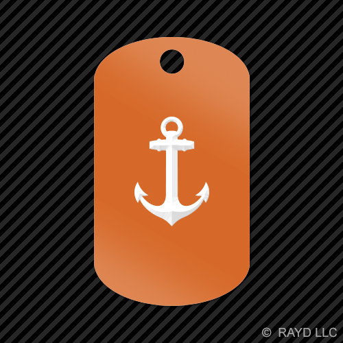 Boat Anchor Keychain GI dog tag engraved many colors #1 - Picture 11 of 12