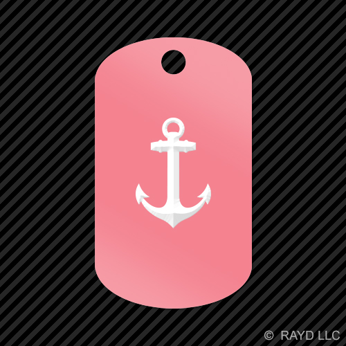 Boat Anchor Keychain GI dog tag engraved many colors #1 - Picture 4 of 12