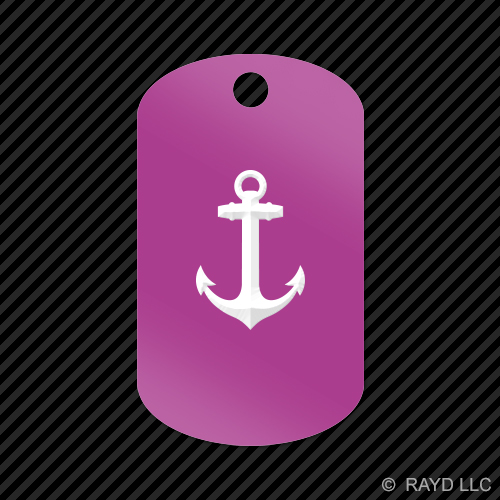 Boat Anchor Keychain GI dog tag engraved many colors #1 - Picture 8 of 12
