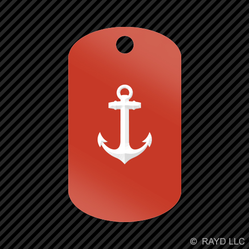 Boat Anchor Keychain GI dog tag engraved many colors #1 - Picture 12 of 12