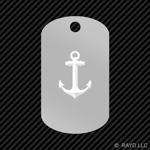 Boat Anchor Keychain GI dog tag engraved many colors #1 - Picture 3 of 12