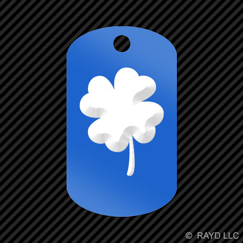 4 Leaf Clover Keychain GI dog tag engraved many colors  lucky irish - Bild 6 von 12