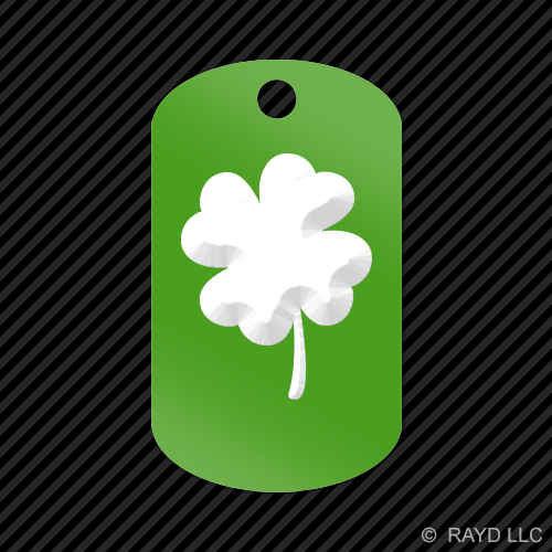 4 Leaf Clover Keychain GI dog tag engraved many colors  lucky irish - Bild 5 von 12
