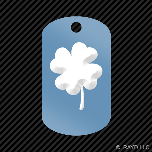 4 Leaf Clover Keychain GI dog tag engraved many colors  lucky irish - Bild 7 von 12