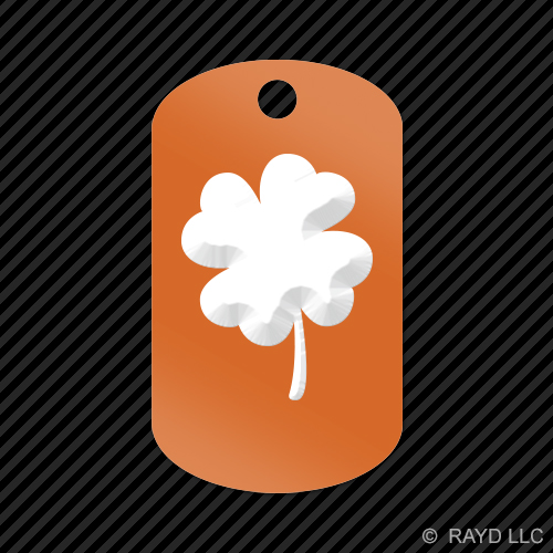 4 Leaf Clover Keychain GI dog tag engraved many colors  lucky irish - Bild 11 von 12