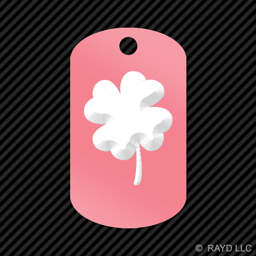 4 Leaf Clover Keychain GI dog tag engraved many colors  lucky irish - Bild 4 von 12