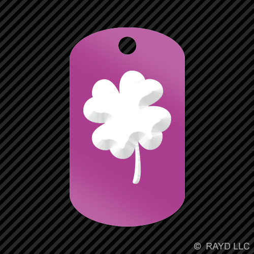 4 Leaf Clover Keychain GI dog tag engraved many colors  lucky irish - Bild 8 von 12