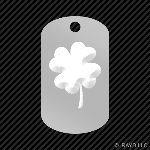 4 Leaf Clover Keychain GI dog tag engraved many colors  lucky irish - Bild 3 von 12