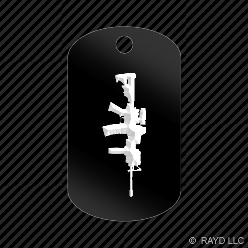 AR15 M16 Portachiavi GI dog tag inciso molti colori ar-15 m-16 2a #4 - Foto 2 di 12