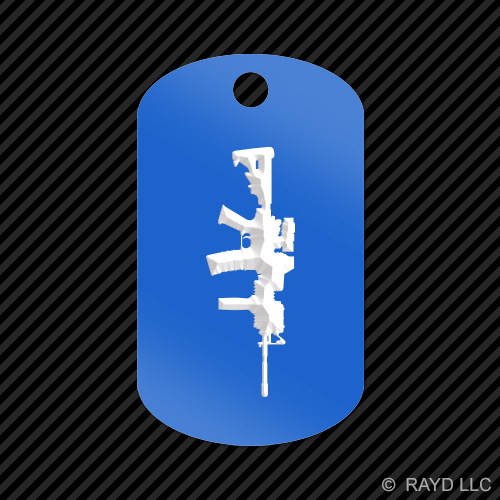 AR15 M16 Portachiavi GI dog tag inciso molti colori ar-15 m-16 2a #4 - Foto 6 di 12