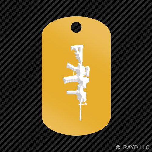AR15 M16 Portachiavi GI dog tag inciso molti colori ar-15 m-16 2a #4 - Foto 10 di 12