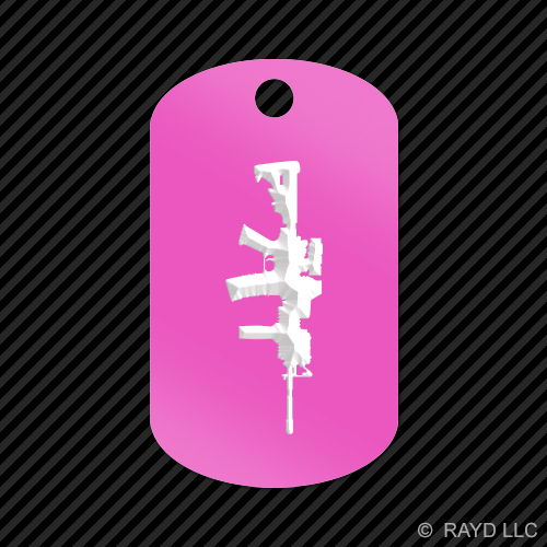 AR15 M16 Portachiavi GI dog tag inciso molti colori ar-15 m-16 2a #4 - Foto 9 di 12