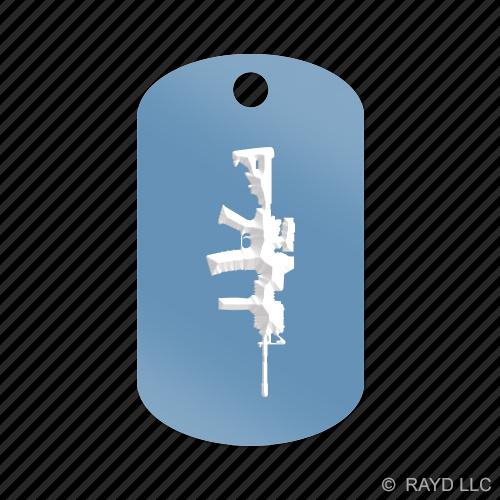AR15 M16 Portachiavi GI dog tag inciso molti colori ar-15 m-16 2a #4 - Foto 7 di 12