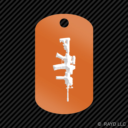 AR15 M16 Portachiavi GI dog tag inciso molti colori ar-15 m-16 2a #4 - Foto 11 di 12