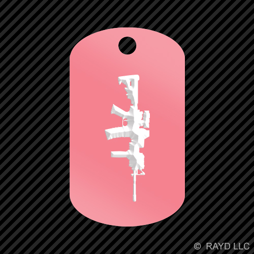 AR15 M16 Portachiavi GI dog tag inciso molti colori ar-15 m-16 2a #4 - Foto 4 di 12