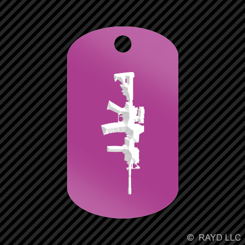 AR15 M16 Portachiavi GI dog tag inciso molti colori ar-15 m-16 2a #4 - Foto 8 di 12
