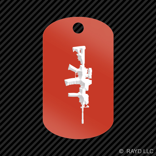 AR15 M16 Portachiavi GI dog tag inciso molti colori ar-15 m-16 2a #4 - Foto 12 di 12