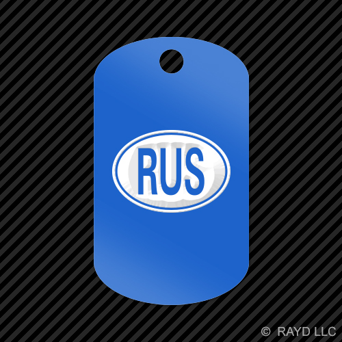 Russia Oval Keychain GI dog tag engraved many colors country code RUS - Picture 6 of 12