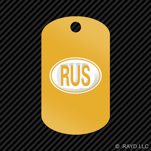 Russia Oval Keychain GI dog tag engraved many colors country code RUS - Picture 10 of 12