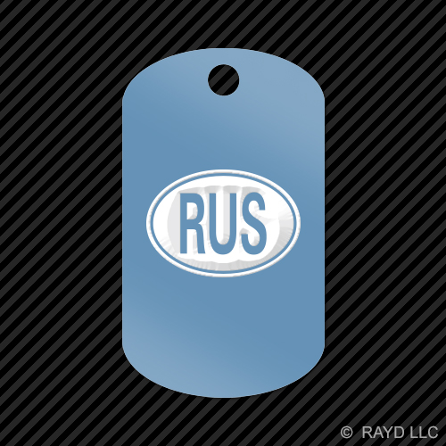Russia Oval Keychain GI dog tag engraved many colors country code RUS - Picture 7 of 12