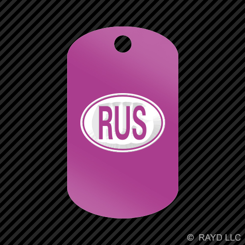 Russia Oval Keychain GI dog tag engraved many colors country code RUS - Picture 8 of 12