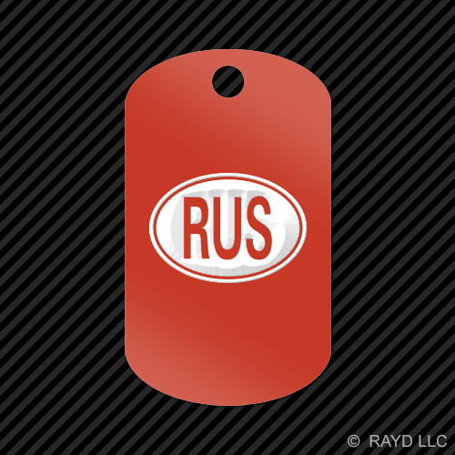 Russia Oval Keychain GI dog tag engraved many colors country code RUS - Picture 12 of 12