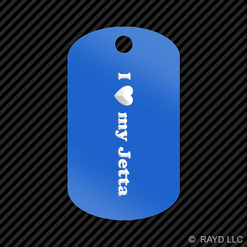 I love my Jetta Keychain GI dog tag engraved many colors - Picture 6 of 12
