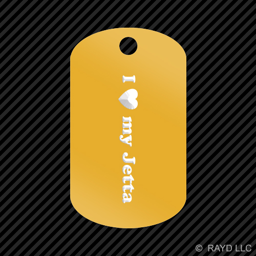 I love my Jetta Keychain GI dog tag engraved many colors - Picture 10 of 12