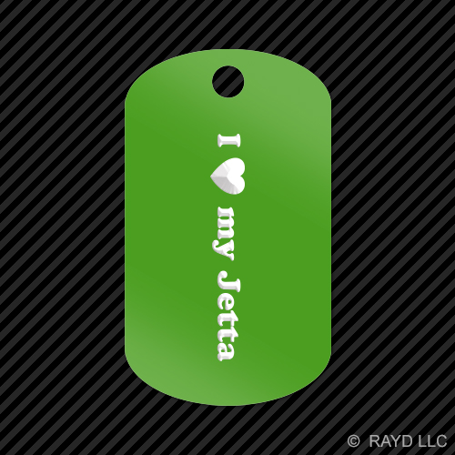 I love my Jetta Keychain GI dog tag engraved many colors - Picture 5 of 12