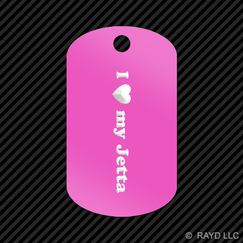 I love my Jetta Keychain GI dog tag engraved many colors - Picture 9 of 12