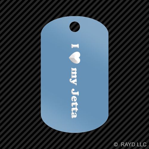 I love my Jetta Keychain GI dog tag engraved many colors - Picture 7 of 12