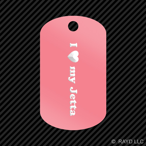 I love my Jetta Keychain GI dog tag engraved many colors - Picture 4 of 12