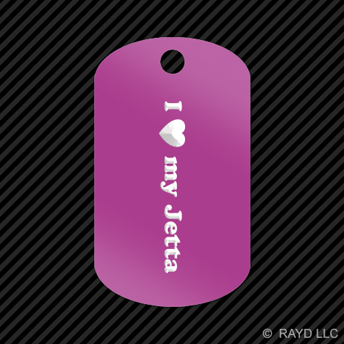 I love my Jetta Keychain GI dog tag engraved many colors - Picture 8 of 12