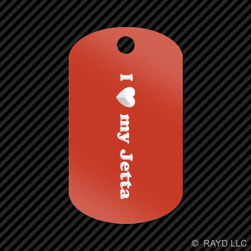 I love my Jetta Keychain GI dog tag engraved many colors - Picture 12 of 12