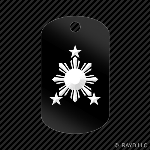 Filippine Sole Portachiavi GI dog tag inciso molti colori #2 stelle filippino - Foto 2 di 12