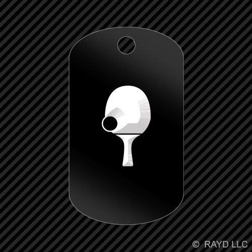 Table Tennis Keychain GI dog tag engraved many colors ping pong - Picture 2 of 12