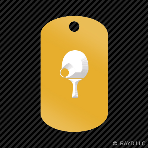 Table Tennis Keychain GI dog tag engraved many colors ping pong - Picture 10 of 12