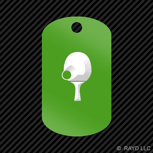 Table Tennis Keychain GI dog tag engraved many colors ping pong - Picture 5 of 12