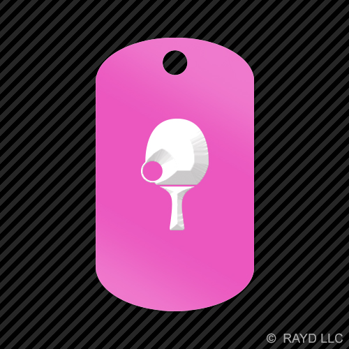 Table Tennis Keychain GI dog tag engraved many colors ping pong - Picture 9 of 12