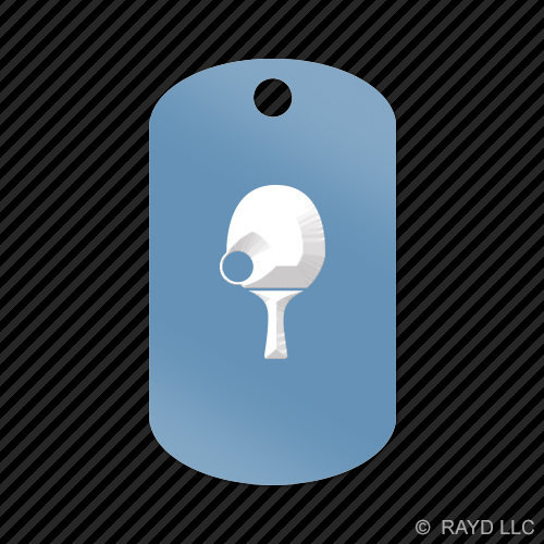 Table Tennis Keychain GI dog tag engraved many colors ping pong - Picture 7 of 12