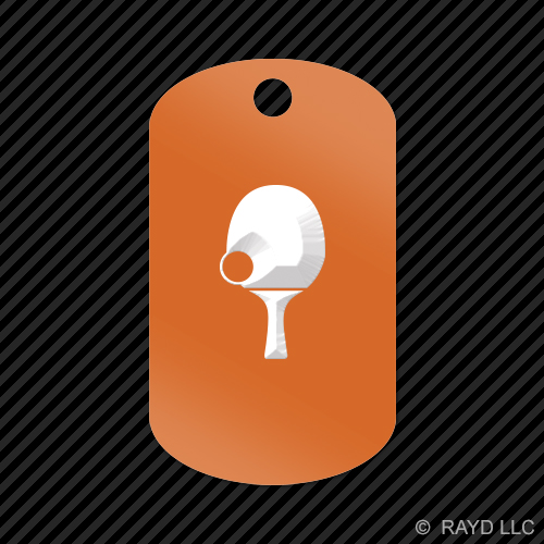 Table Tennis Keychain GI dog tag engraved many colors ping pong - Picture 11 of 12
