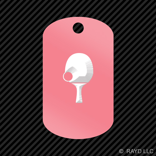 Table Tennis Keychain GI dog tag engraved many colors ping pong - Picture 4 of 12